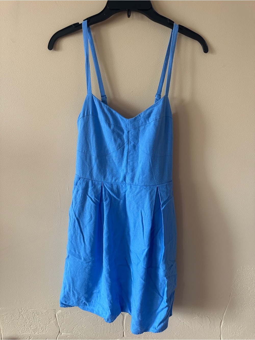 City Studios Blue Linen Blend Sundress | Size Medium